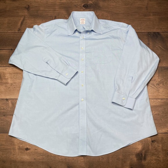 Brooks Brothers Other - Brooks Brothers Madison Light Blue Supima Cotton Non-Iron Shirt 18-35 Mens